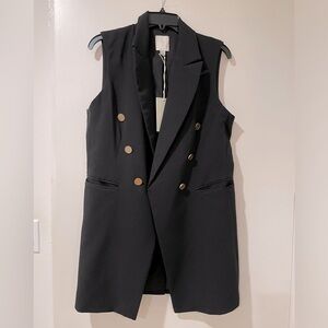 Joie Black Gilet/Vest with Gold Buttons